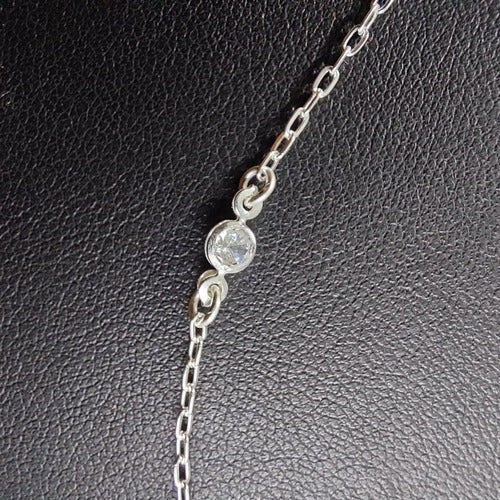 Colar Gargantilha Pedra Zirconia Colorido Prata 925 Legítima