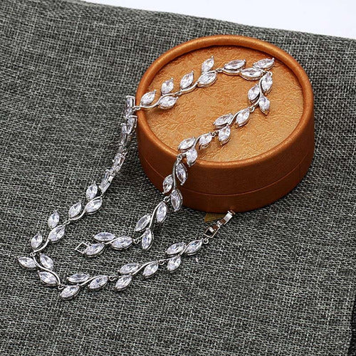 Conjunto Colar E Brinco Noiva Zircônia Prata Festa Debutante