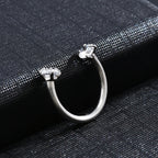 Piercing Septo Ferradura Nariz Cartilagem Pedra Zirconia Aço