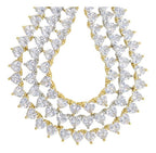 Colar Chocker Pedra Zirconia Coração Riviera Dourado Prata