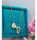 Colar Filhos Pedra Zirconia Banhado Ouro 18k Semi Joia
