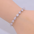 Pulseira Bracelete Prata Com Zircônia Noiva Debutante Gota