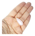 Colar Pedra Zirconia Gota Rosa Leitosa Rosê Folheado Ouro 18