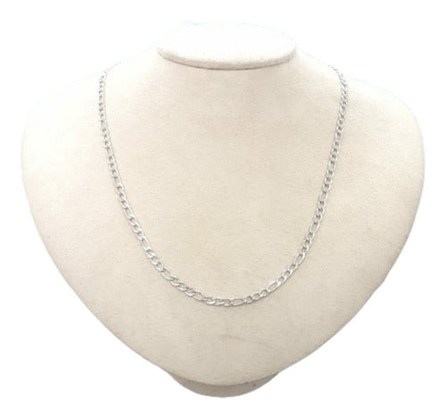 Corrente Masculina Aço Inox Folheada Prata Ou Ouro 60 Cm 4mm