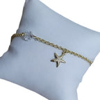 Pulseira Pingentes Fundo Do Mar Folheado Ouro Semi Joia
