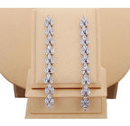 Conjunto Colar E Brinco Noiva Zircônia Prata Festa Debutante