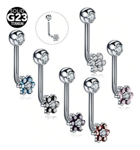 Piercing Íntimo Genital Christina Flor Pedra Zircônia