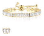 Pulseira Bracelete Pedra Zircônia Retangular Noiva Debutante