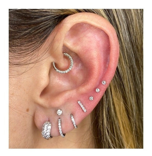 Piercing Orelha Mini Ponto De Luz Australiano Aço Cirúrgico