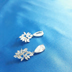 Brinco Noiva Pedra Zirconia Prata Gota Debutante 15 Anos
