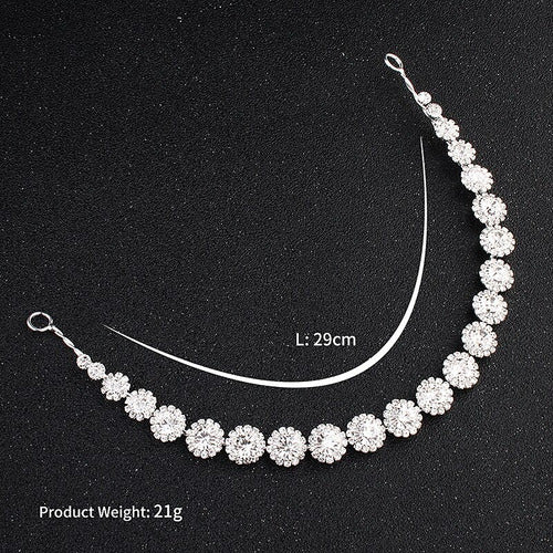 Tiara Enfeite Testeira Cabelo Noiva Dama Prata Strass Barato