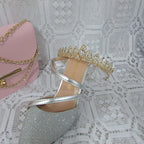 Coroa Tiara Arranjo Cabelo Noiva Strass Dourada Ouro