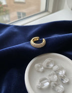 Piercing De Argola Falso Fake Dourado Pedra Zirconia F. Ouro