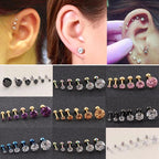 Piercing Tragus Cartilagem Ponto De Luz Zirconia 2 3 4 5 Mm
