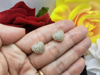 Brinco Pedra Zirconia Coração F Ouro Semi Joia Noiva Festa