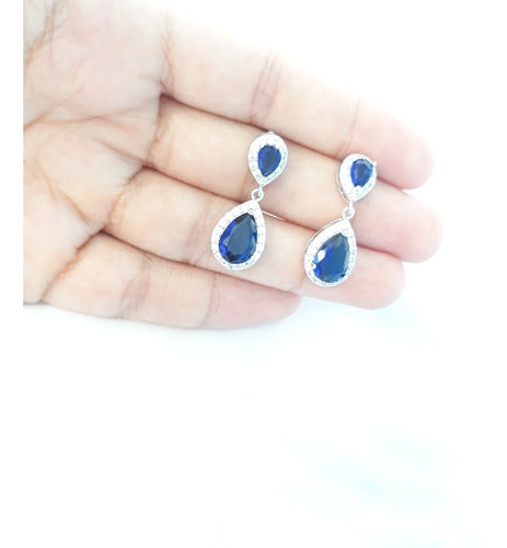 Brinco Noiva Pedra Zirconia Dourado Ou Prata Gota Debutante