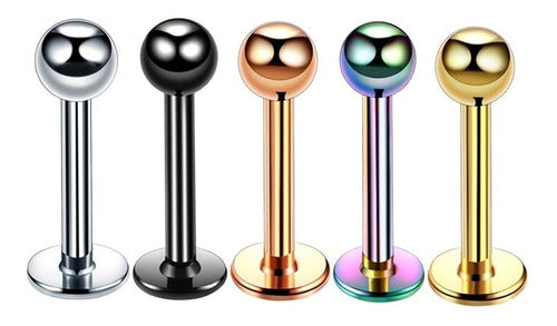 Piercing Tragus Labret Cartilagem Medusa Bolinha 3 Mm Aço