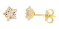 Brinco Pedra Zirconia Estrela 2 Furo Daminha Infantil 5 Mm