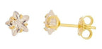 Brinco Pedra Zirconia Estrela 2 Furo Daminha Infantil 5 Mm