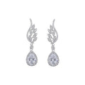 Brinco Noiva Pedra Zirconia Prata Gota Debutante Festa