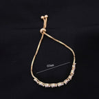 Pulseira Bracelete Dourada Com Zircônia Noiva Debutante Gota