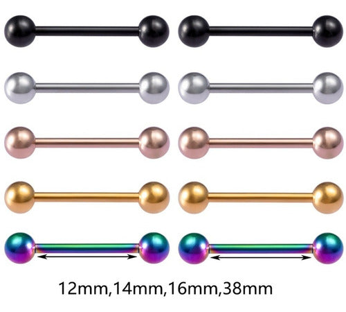 Piercing De Língua Barbell Aço Cirúrgico 316l - 1 Pç