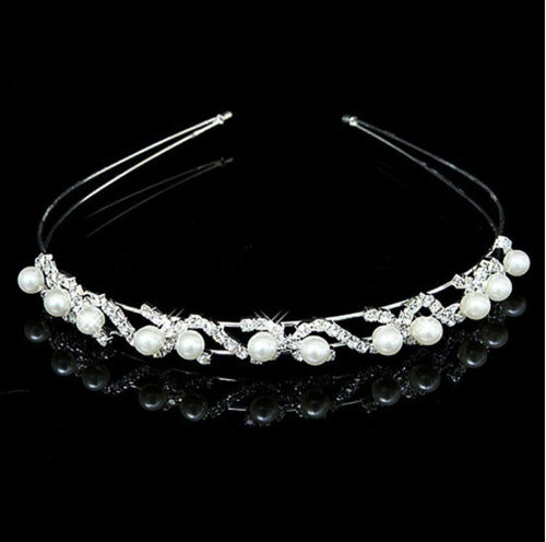 Tiara Noiva Dama Daminha Debutante Strass Pérola Barata