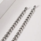 Pulseira Masculina 7 Mm Elo Grumet Aço Inoxidável Grossa