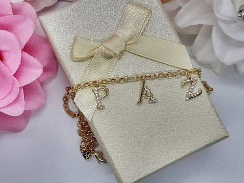 Colar Chocker Paz Dourado Semijoia Pingente Pedra Zirconia