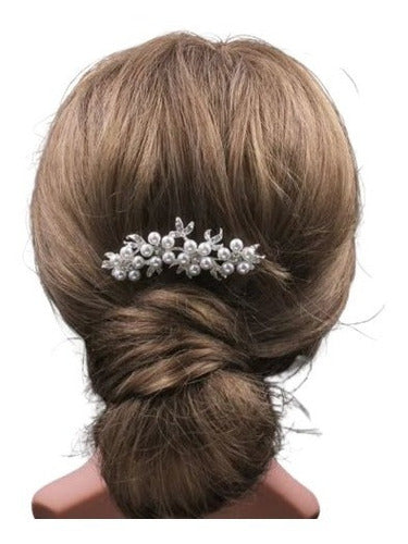 Arranjo Enfeite Cabelo Noiva Perola Dama Daminha Debutante