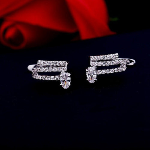 Piercing Argola Falso Fake Pressão Pedra Zircônia Orelha