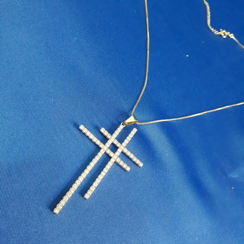 Colar Hashtag Blogueiras Pedra Zirconia Dourada F. Ouro 18k