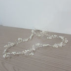 Tiara Arranjo Grinalda Cabelo Noiva Pérola Fio Strass Brilho