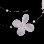 Enfeite Arranjo Tiara Cabelo Noiva Perola Flor Casamento
