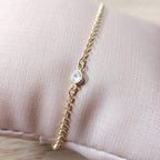 Pulseira Pedra Zirconia Folheada A Ouro 18k Dourada