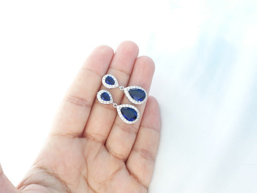 Brinco Noiva Pedra Zirconia Dourado Ou Prata Gota Debutante