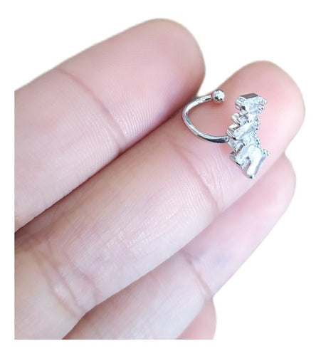 Piercing Argola Falso Fake Pressão Pedra Zircônia Orelha