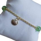 Pulseira Pingentes Fundo Do Mar Folheado Ouro Semi Joia
