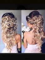 Tiara Arranjo Grinalda Cabelo Noiva Pérola Fio Strass Brilho
