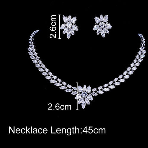 Conjunto Colar E Brinco Noiva Zircônia Prata Festa Debutante
