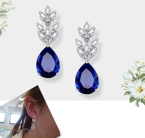 Brinco Noiva Pedra Zirconia Dourado Ou Prata Gota Debutante