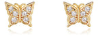 Brinco Borboleta Zirconia Dourado Dama Daminha Banhado Ouro