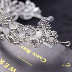 Coroa Tiara Arranjo Cabelo Noiva Strass Prata Prateada Luxo