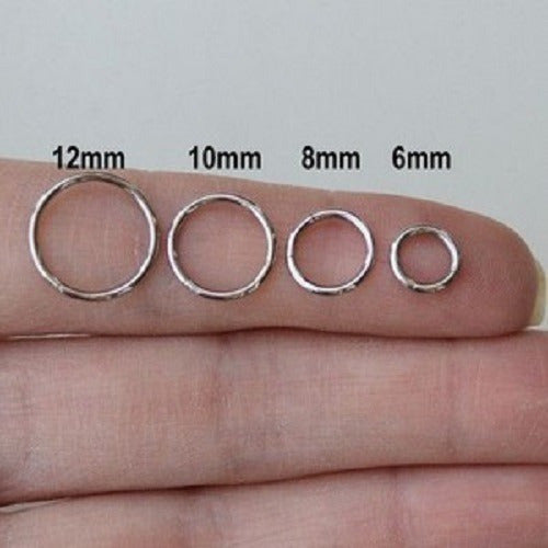 Piercing Argola Titânio Septo Helix Cartilagem 6 8 10 Mm