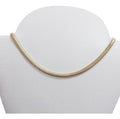 Colar Chocker Fita Laminada Malha Banhado Ouro Com Garantia