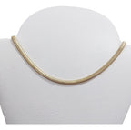 Colar Chocker Fita Laminada Malha Banhado Ouro Com Garantia