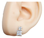 Brinco Zirconia Dama Daminha Dourado F. Ouro 18k Semi Joia