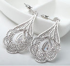 Brinco Noiva Zirconia Prata Formatura Debutante Gota Grande