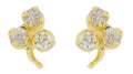 Brinco Dourado Infantil Folheado Ouro Uva Strass 2 Furo Peq