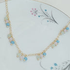 Pulseira Pingentes Pedras Cristais Coloridos Banhado A Ouro
